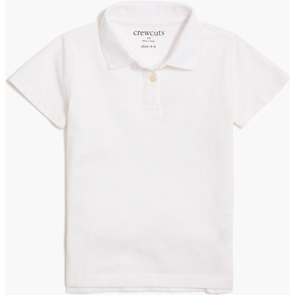 Crewcuts by J.Crew White Short Sleeve Collared Polo Shirt Size 12 NWT $35